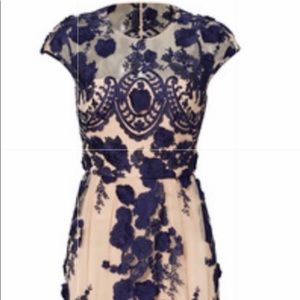 Marchesa Notte- Navy Mena Dress